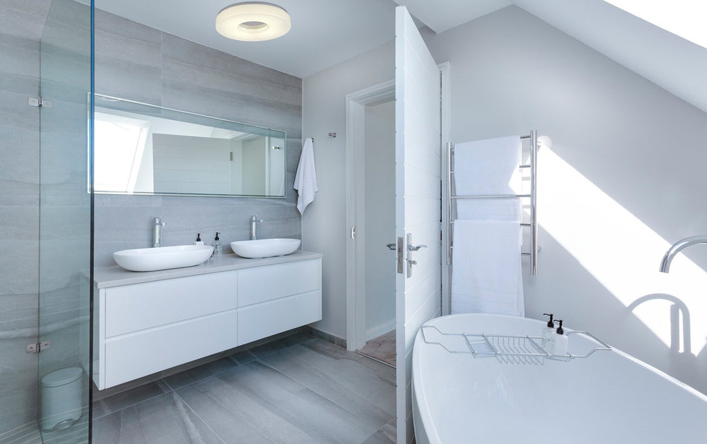 Deco Joop LED Bathroom Flush Ceiling Light in Polished Chrome