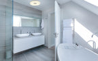 Deco Joop LED Bathroom Flush Ceiling Light in Polished Chrome