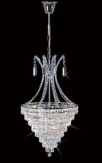 Diyas Kanya 8 Light Pendant Light in Polished Chrome with Crystal