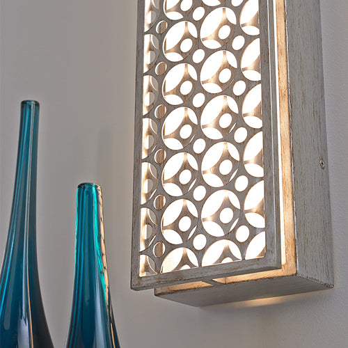 Feiss Kenney 4 Light LED Wall Light in Sunrise Silver