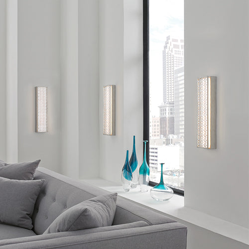 Feiss Kenney 4 Light LED Wall Light in Sunrise Silver