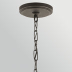 Kichler Aberdeen 6 Light Chandelier in Distressed Grey Wood Effect & Old Bronze