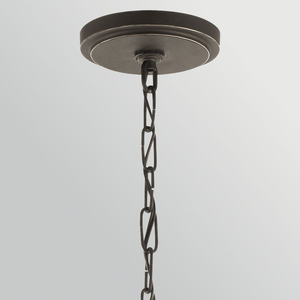 Kichler Aberdeen 6 Light Chandelier in Distressed Grey Wood Effect & Old Bronze