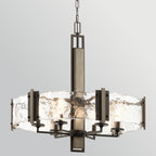 Kichler Aberdeen 6 Light Chandelier in Distressed Grey Wood Effect & Old Bronze