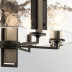 Kichler Aberdeen 6 Light Chandelier in Distressed Grey Wood Effect & Old Bronze