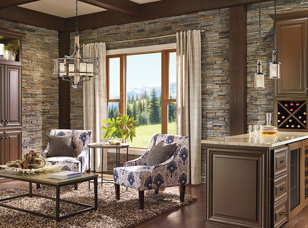 Kichler Ahrendale 3 Light Duo-Mount Pendant Light in Anvil Iron