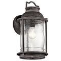 Kichler Ashlandbay Large Outdoor Wall Lantern in Weathered Zinc