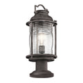 Kichler Ashlandbay Medium Outdoor Pedestal Lantern in Weathered Zinc