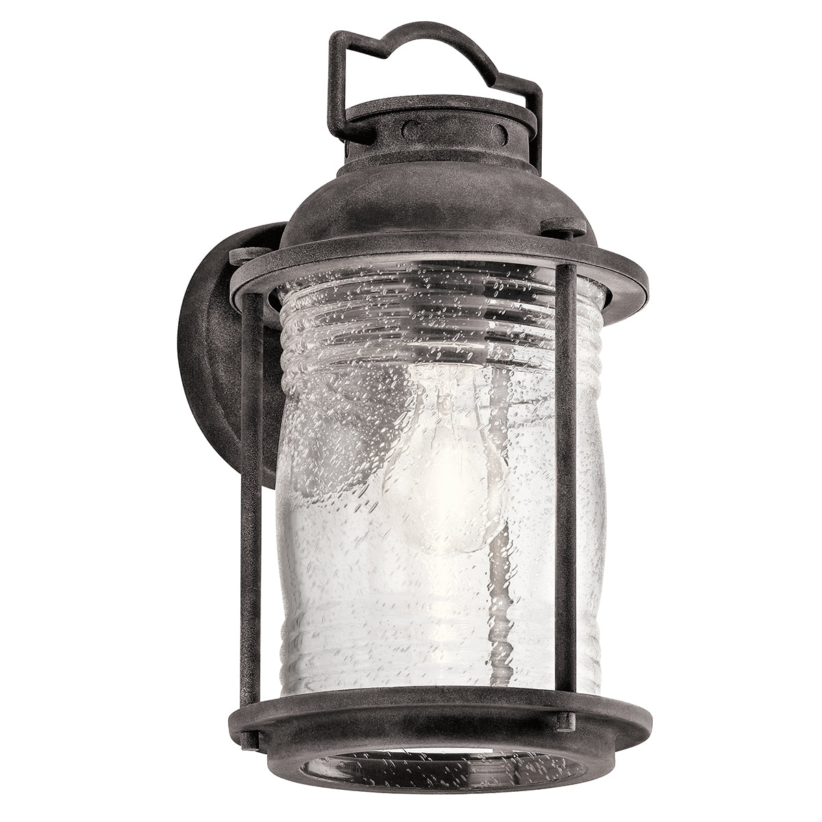 Kichler Ashlandbay Medium Outdoor Wall Lantern in Weathered Zinc