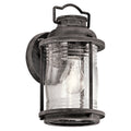 Kichler Ashlandbay Small Outdoor Wall Lantern in Weathered Zinc