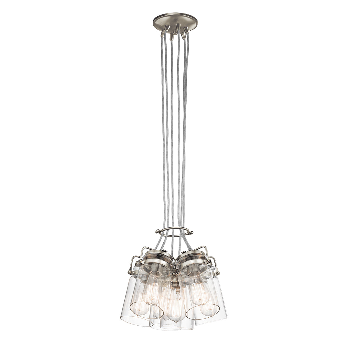 Kichler Brinley 6 Light Pendant Light in Brushed Nickel