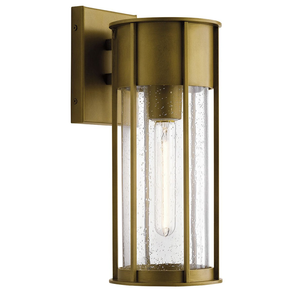 Kichler Camillo Medium Outdoor Wall Lantern in Painted Natural Brass