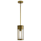 Kichler Camillo Outdoor Pendant Light in Painted Natural Brass
