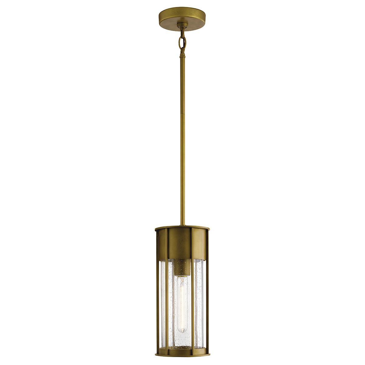 Kichler Camillo Outdoor Pendant Light in Painted Natural Brass