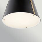 Kichler Etcher Large Pendant in Black & Champagne Bronze