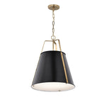 Kichler Etcher Large Pendant in Black & Champagne Bronze