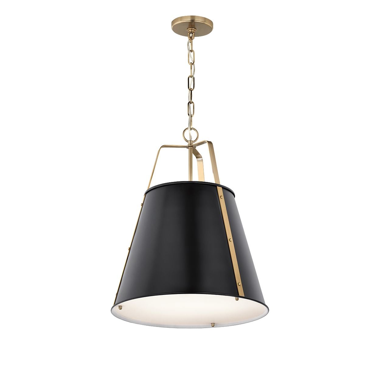 Kichler Etcher Large Pendant in Black & Champagne Bronze