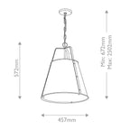 Kichler Etcher Large Pendant in Black & Champagne Bronze
