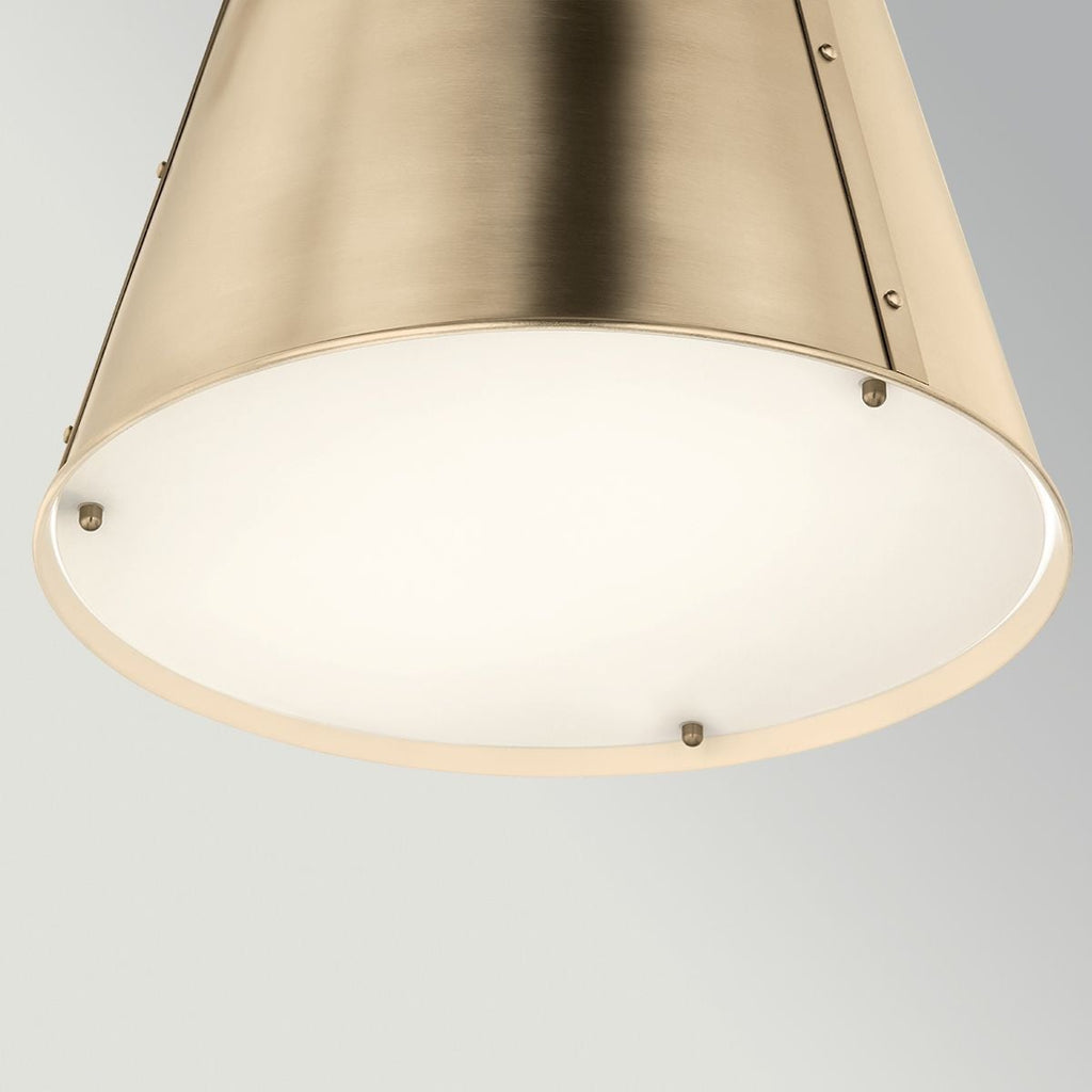 Kichler Etcher Large Pendant in Champagne Bronze
