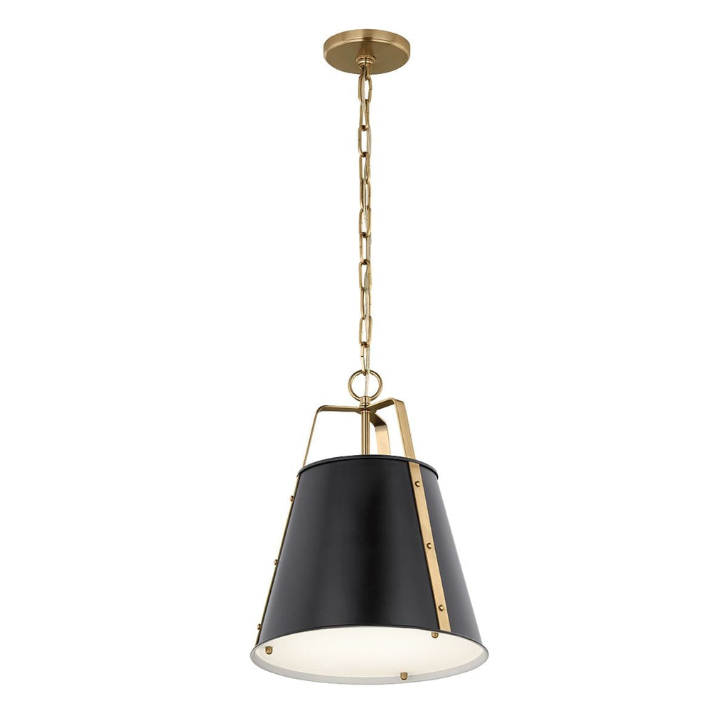 Kichler Etcher Medium Pendant in Black & Champagne Bronze