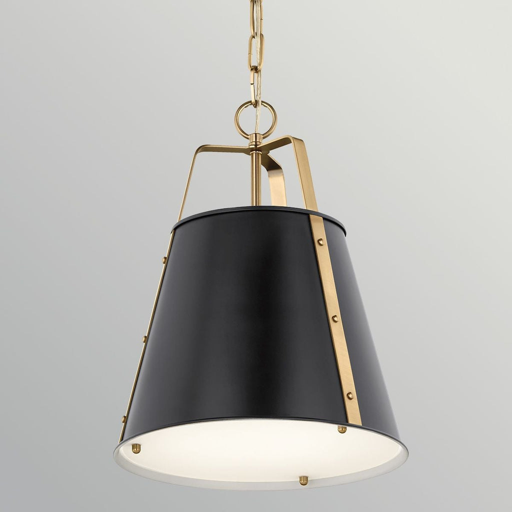 Kichler Etcher Medium Pendant in Black & Champagne Bronze
