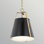 Kichler Etcher Medium Pendant in Black & Champagne Bronze