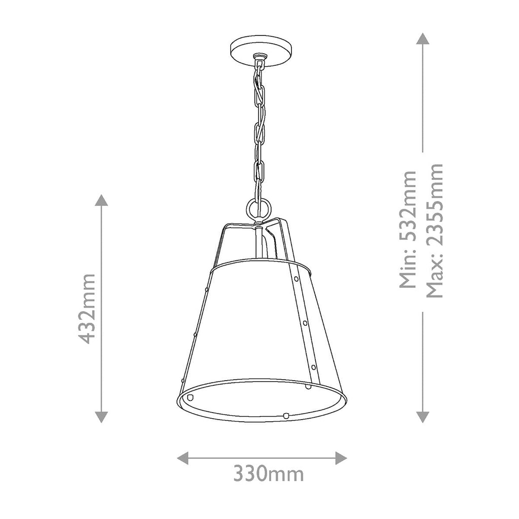 Kichler Etcher Medium Pendant in Champagne Bronze