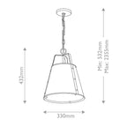 Kichler Etcher Medium Pendant in Champagne Bronze