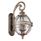 Kichler Halleron 2 Light Outdoor Wall Lantern in Burnished Bronze