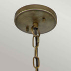 Kichler Halleron 3 Light Outdoor Pendant Lantern in Burnished Bronze