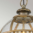 Kichler Halleron 3 Light Outdoor Pendant Lantern in Burnished Bronze