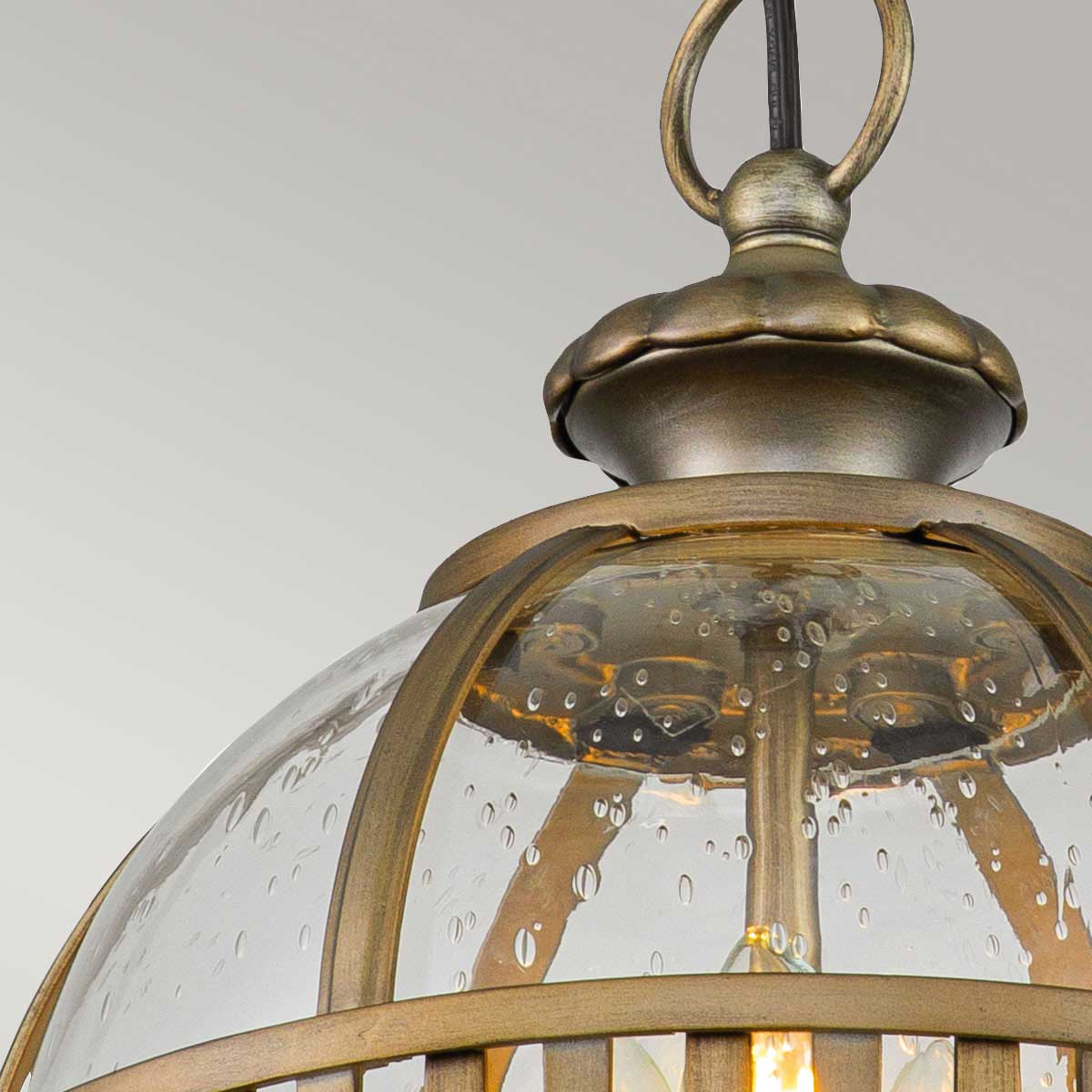 Kichler Halleron 3 Light Outdoor Pendant Lantern in Burnished Bronze