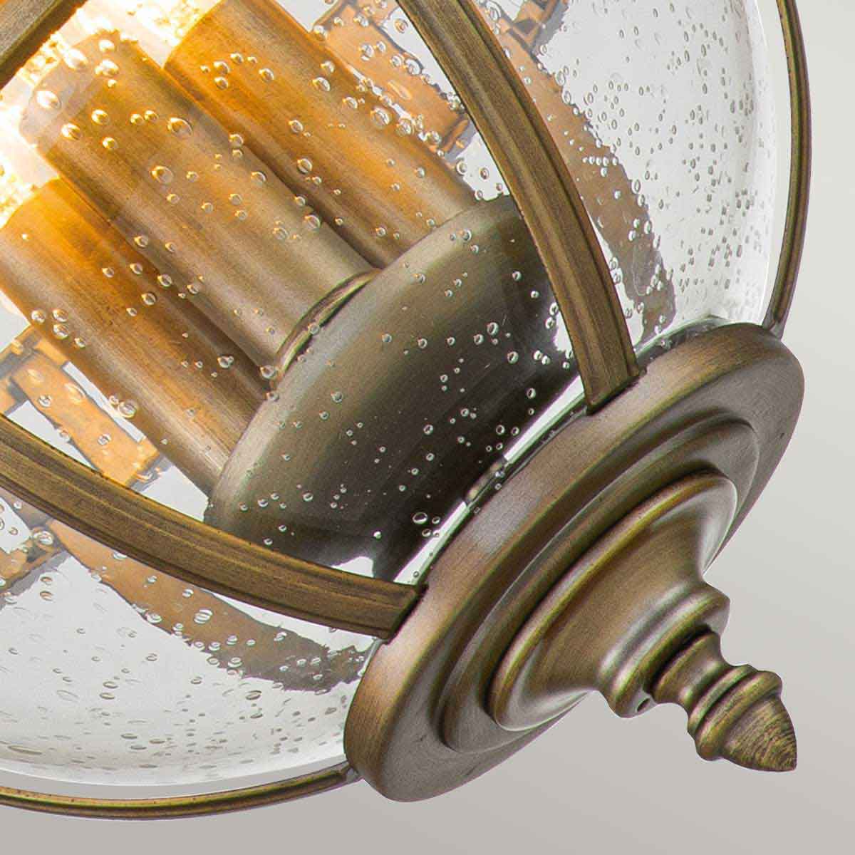 Kichler Halleron 3 Light Outdoor Pendant Lantern in Burnished Bronze
