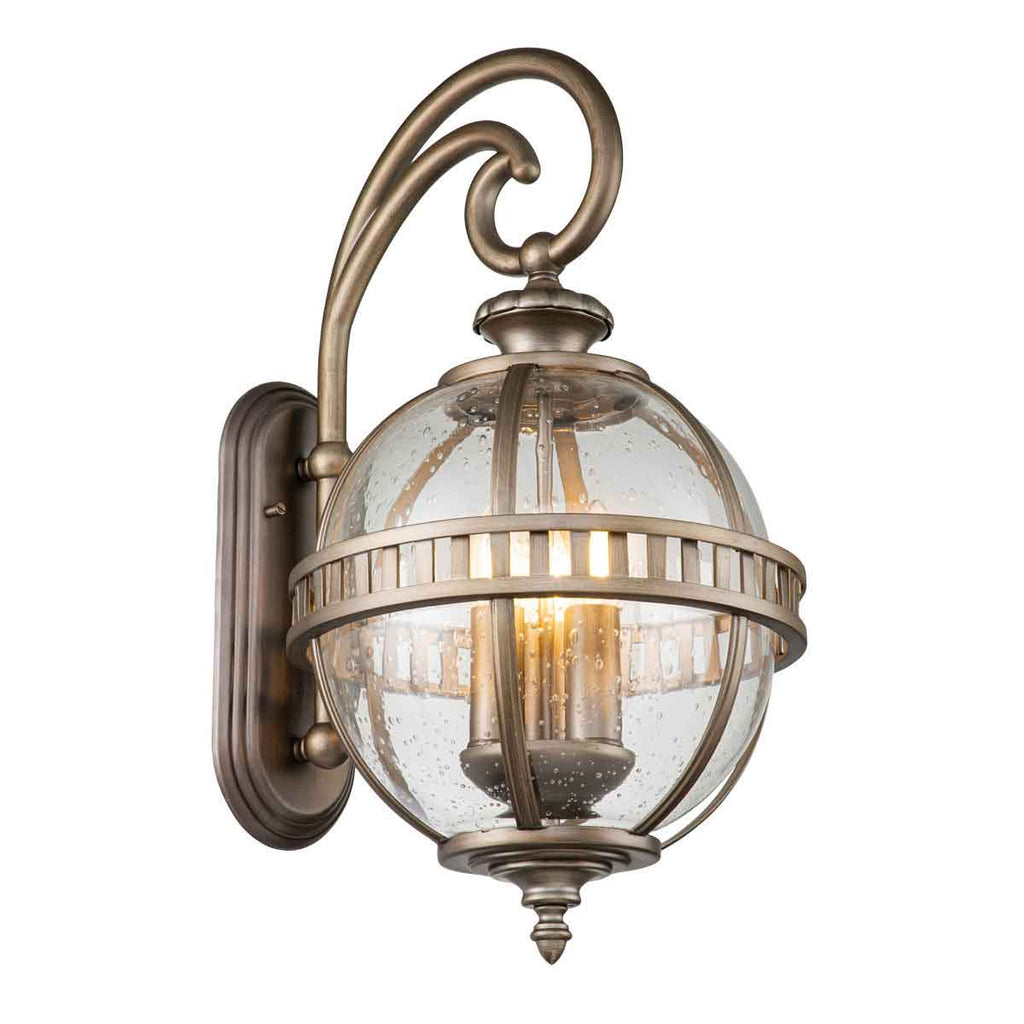 Kichler Halleron 3 Light Outdoor Wall Lantern in Burnished Bronze