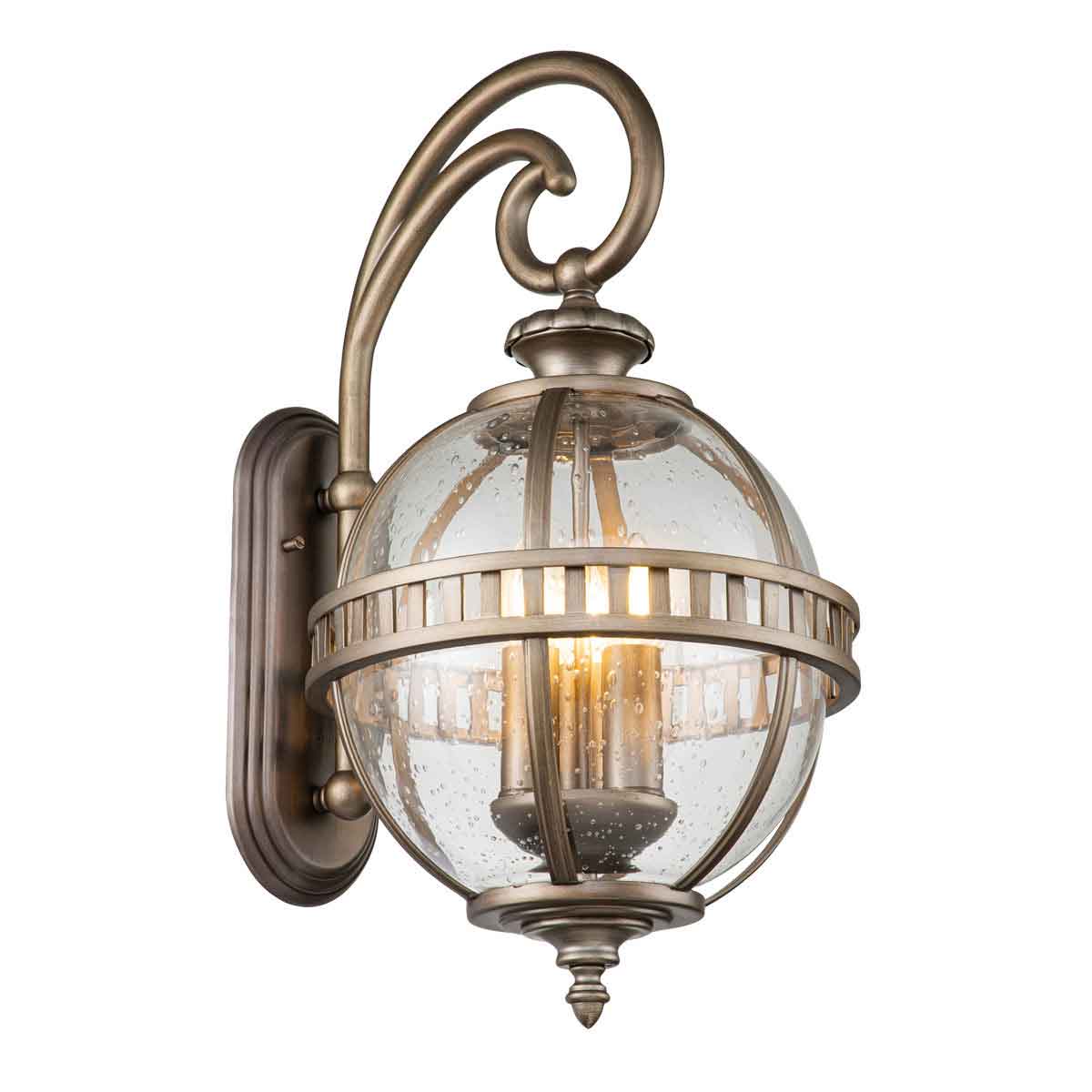 Kichler Halleron 3 Light Outdoor Wall Lantern in Burnished Bronze