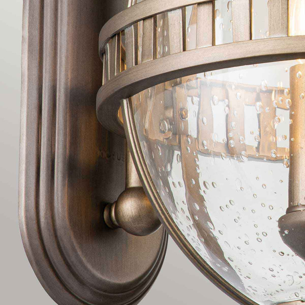 Kichler Halleron 3 Light Outdoor Wall Lantern in Burnished Bronze