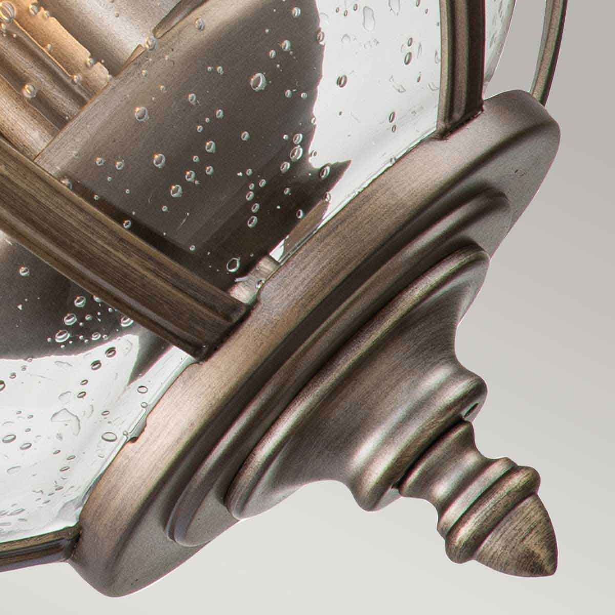 Kichler Halleron 3 Light Outdoor Wall Lantern in Burnished Bronze