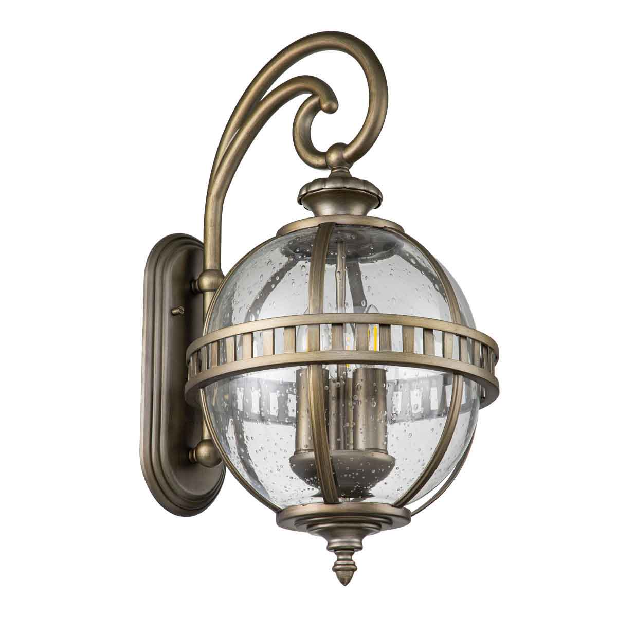 Kichler Halleron 3 Light Outdoor Wall Lantern in Burnished Bronze