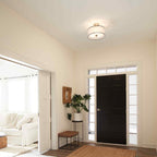 Kichler Lacey 3 Light Semi Flush Ceiling Light in Antique Pewter