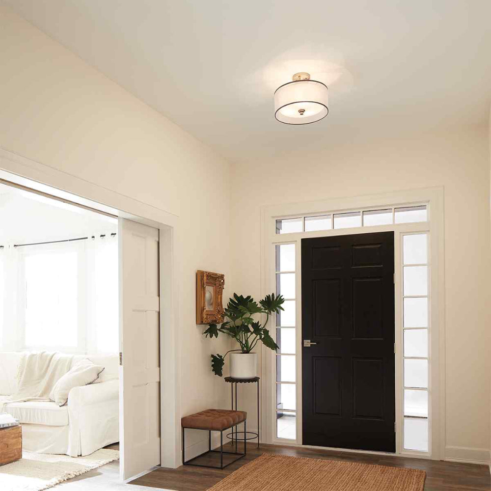 Kichler Lacey 3 Light Semi Flush Ceiling Light in Antique Pewter
