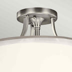 Kichler Lacey 3 Light Semi Flush Ceiling Light in Antique Pewter
