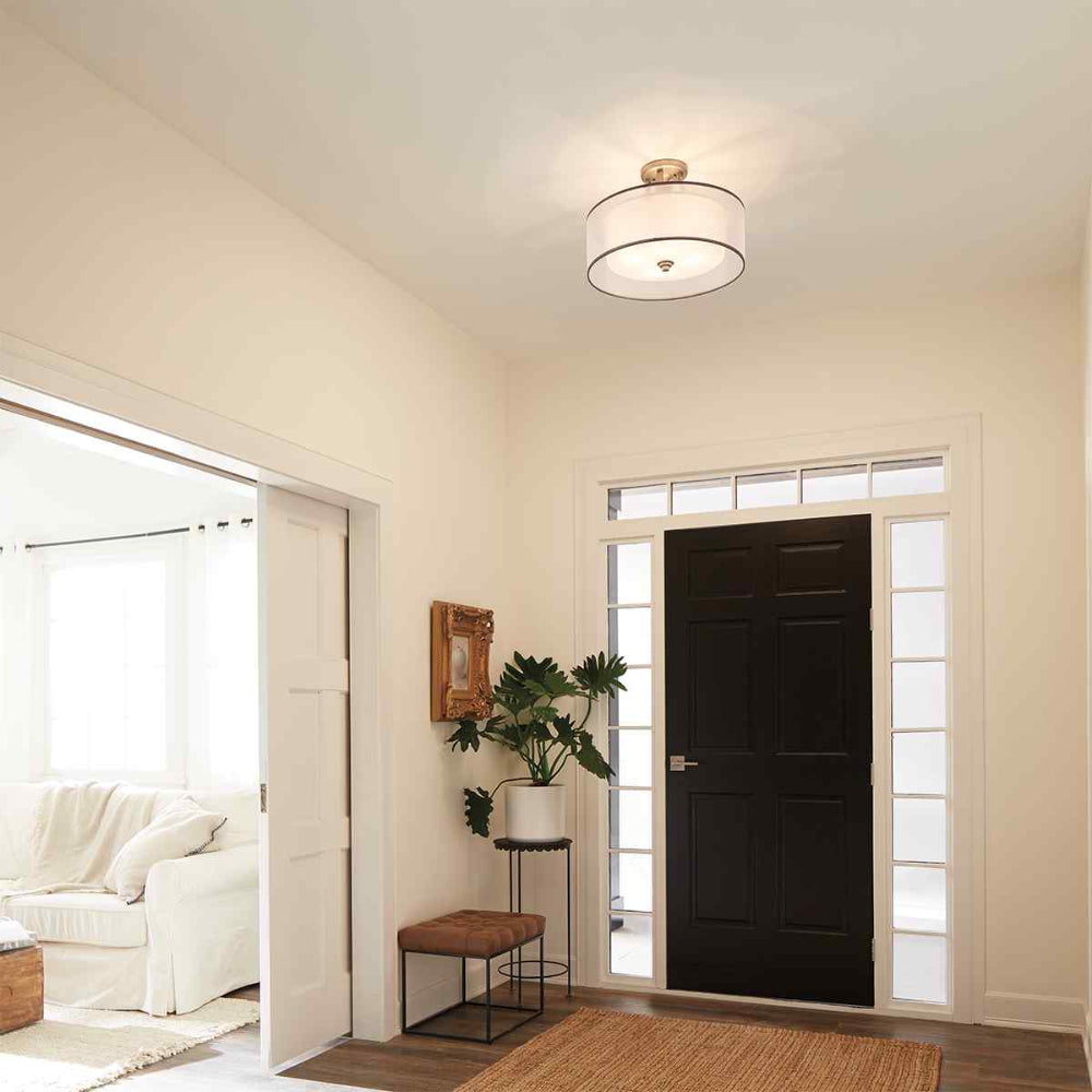 Kichler Lacey 4 Light Semi Flush Ceiling Light in Antique Pewter