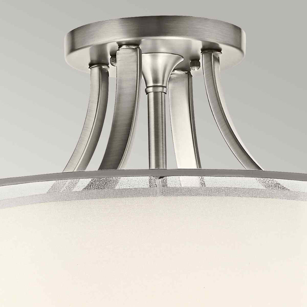 Kichler Lacey 4 Light Semi Flush Ceiling Light in Antique Pewter