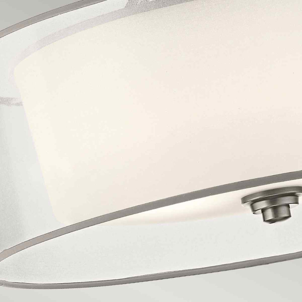 Kichler Lacey 4 Light Semi Flush Ceiling Light in Antique Pewter