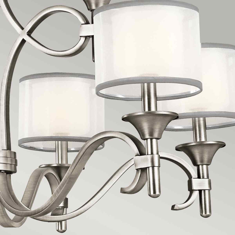 Kichler Lacey 9 Light Chandelier in Antique Pewter