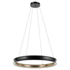 Kichler Larousse - LED Large Pendant in Black & Champagne Bronze