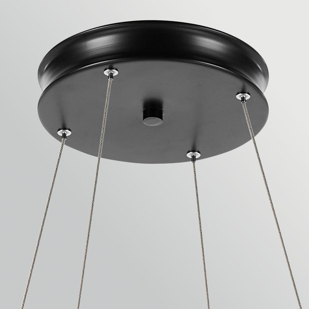 Kichler Larousse - LED Large Pendant in Black & Champagne Bronze