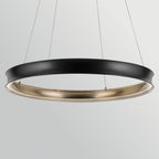 Kichler Larousse - LED Large Pendant in Black & Champagne Bronze