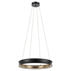 Kichler Larousse - LED Medium Pendant in Black & Champagne Bronze