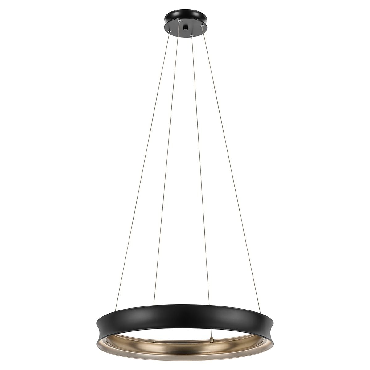 Kichler Larousse - LED Medium Pendant in Black & Champagne Bronze